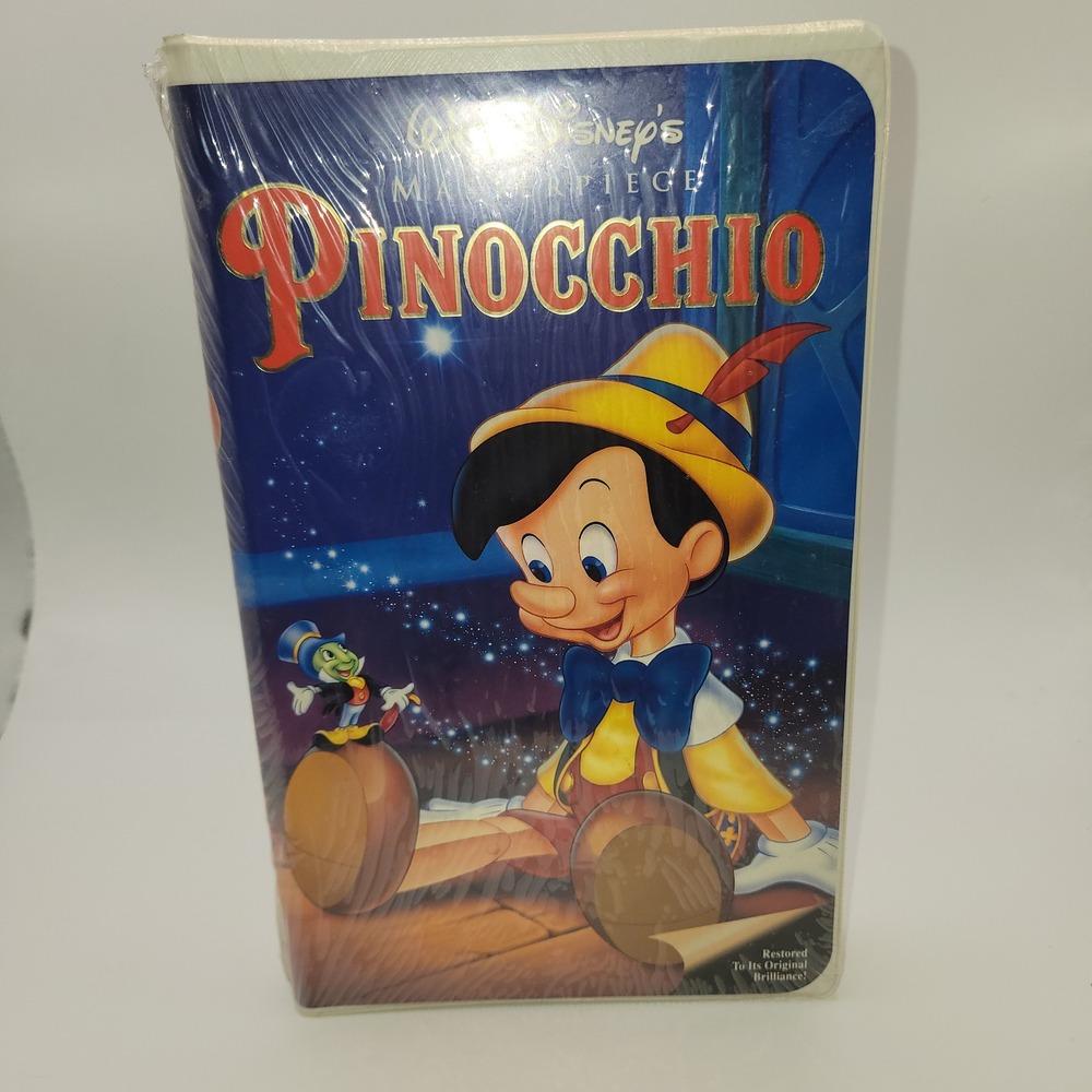 Disney Pinocchio VHS Masterpiece Collection Factory Sealed Clamshell Stock 239